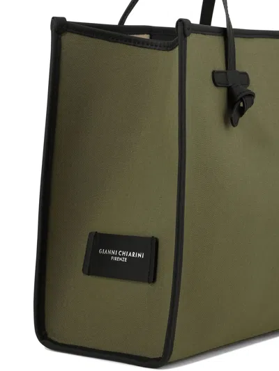 Shop Gianni Chiarini "marcella" Shoulder Bag In 绿色的