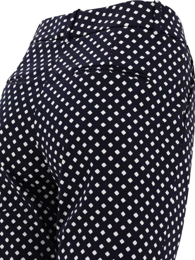 Shop Peserico Patterned Trousers In Blue
