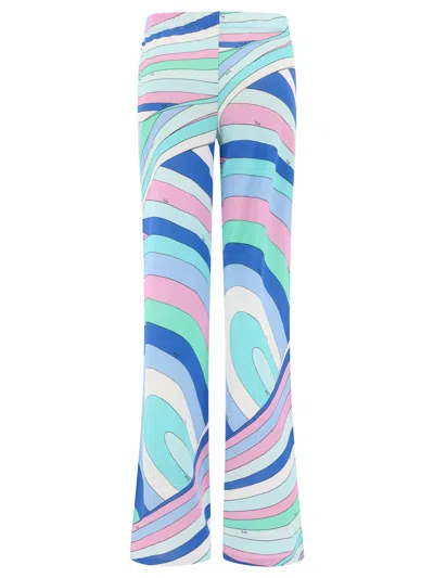 Shop Emilio Pucci "yummy" Trousers In Light Blue