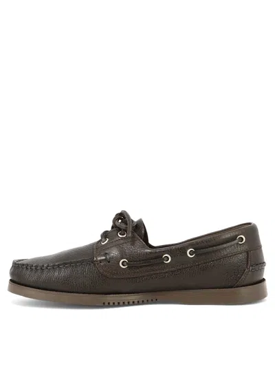 Shop Paraboot "barth" Boat Loafers In Brown