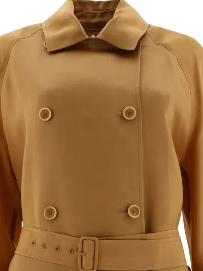 Shop Max Mara "sacco" Water Resistant Cotton Safari Jacket In Brown
