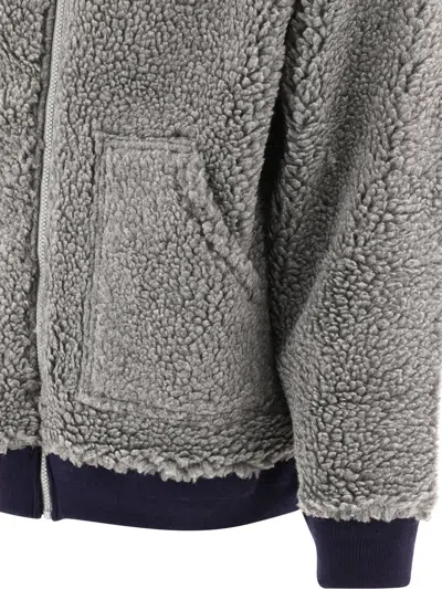 Shop Human Made "boa" Fleece Jacket In Grey