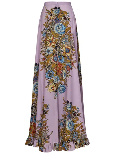 Shop Etro Long Skirt In Printed