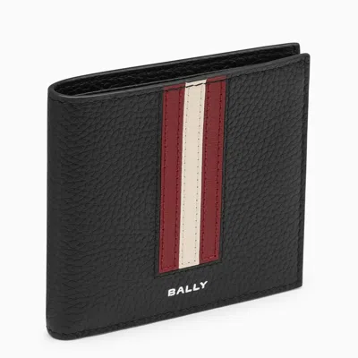 Shop Bally Black Leather Bi Fold Wallet