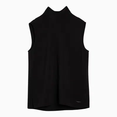Shop Calvin Klein Black Sleeveless Turtleneck Top