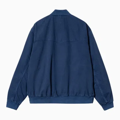 Shop Carhartt Wip Blue Cotton Denim Bomber Jacket