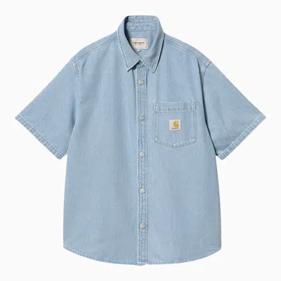 Shop Carhartt Wip S/s Ody Shirt In Blue Denim