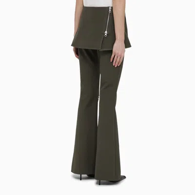 Shop Courrèges Military Green Cotton Mini Skirt Trousers