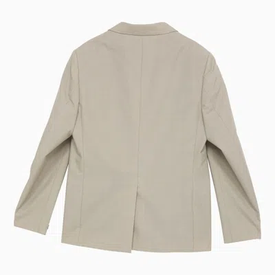Shop Fendi Beige Single Breasted Jacket In Wool