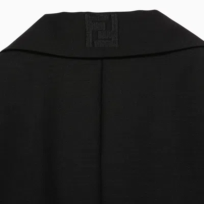 Shop Fendi Black Wool Blend Waistcoat
