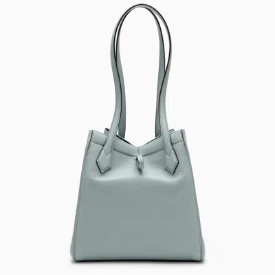 Shop Fendi Origami Medium Convertible Bag In Light Blue Leather