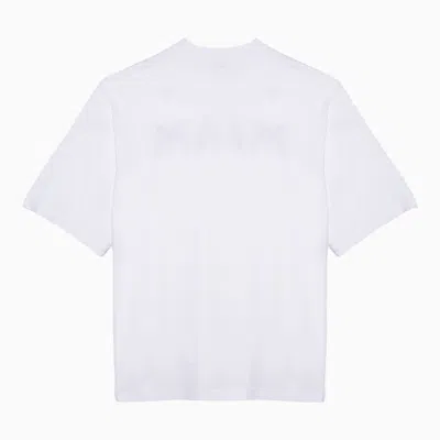 Shop Marni White T Shirt With  Logo Bouquet