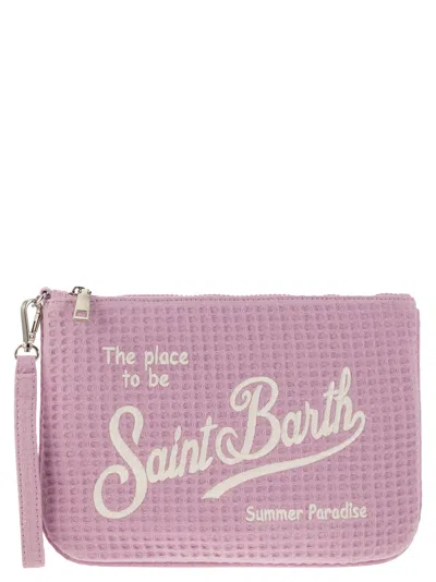 Shop Mc2 Saint Barth Parisienne Clutch Bag With Wrist Loop