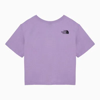 Shop The North Face Lilac Cotton Cropped T Shirt With Logo