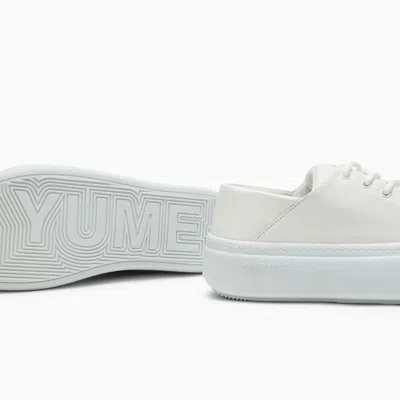 Shop Yume Yume Goofy White Leather Low Trainer