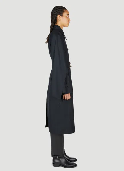 Shop Burberry Women Cotness Double-breasted Trench Coat In Black