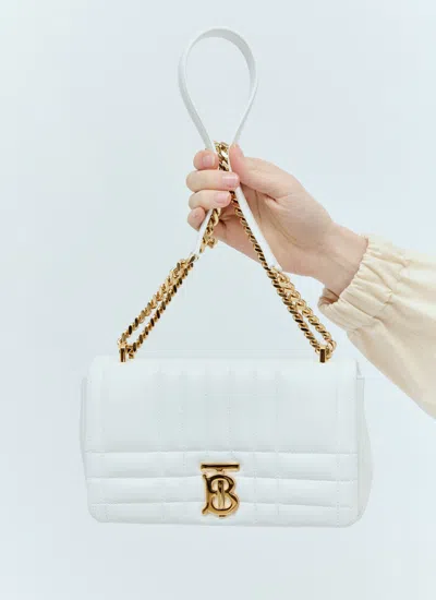 Shop Burberry Women Small Lola Shoulder Bag In White