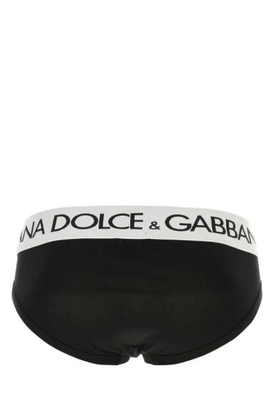 Shop Dolce & Gabbana Man Black Stretch Cotton Brief