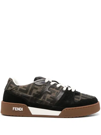Shop Fendi Women  Match Low-top Sneakers In Black