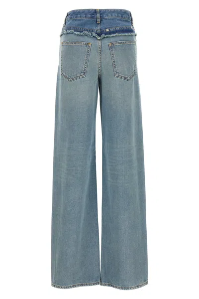 Shop Givenchy Women Baggy Jeans In Blue