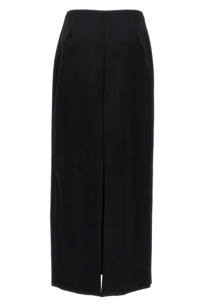 Shop Givenchy Women Long Skirt Back Slit In Black