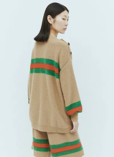 Shop Gucci Women Interlocking Gg Wool Mohair Sweater In Cream