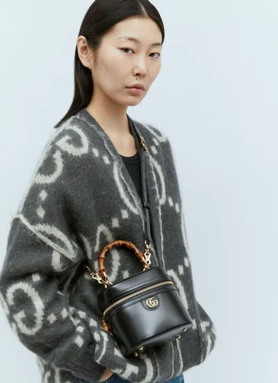 Shop Gucci Women Mini Bamboo Shoulder Bag In Black