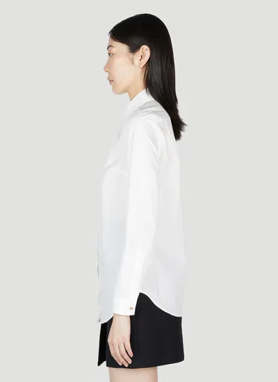 Shop Gucci Women Point Collar Shirt In White