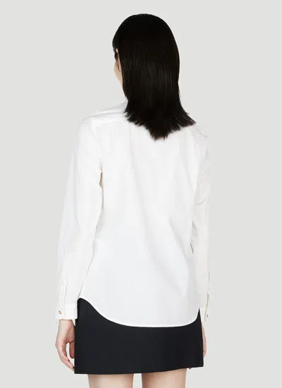 Shop Gucci Women Point Collar Shirt In White