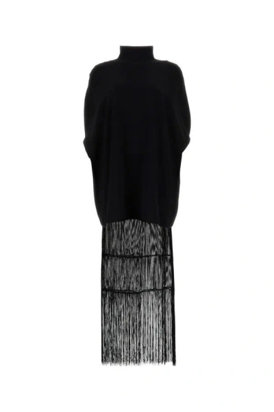 Shop Khaite Woman Black Viscose Blend Olson Dress
