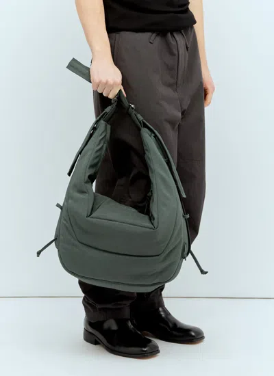 Shop Lemaire Men Large Soft Game Crossbody Bag In Green