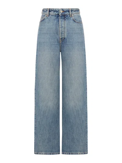 Shop Loewe Women High Waisted Jeans In Blue
