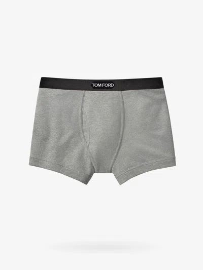 Shop Tom Ford Man Boxer Man Grey Underwear In Gray
