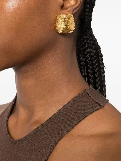 Shop Tom Ford Women Moon Clip-on Earrings In Gold