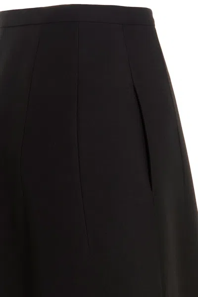 Shop Valentino Garavani Women  Pink Pp Collection Crêpe Couture Skirt In Black