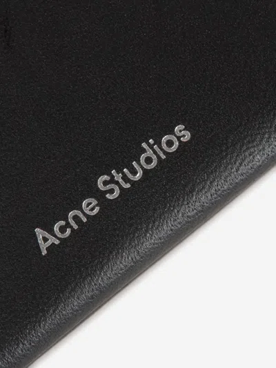 Shop Acne Studios Logo Leather Wallet In Black