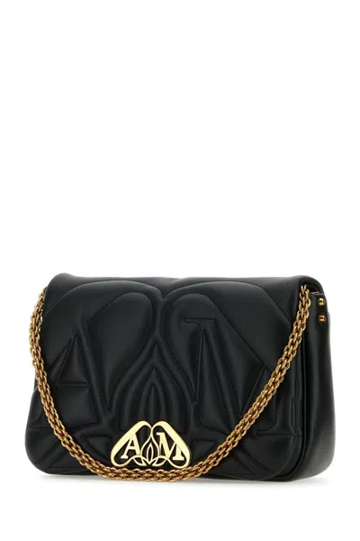 Alexander Mcqueen Quilted Lamb Leather Cross-body Bag In Black