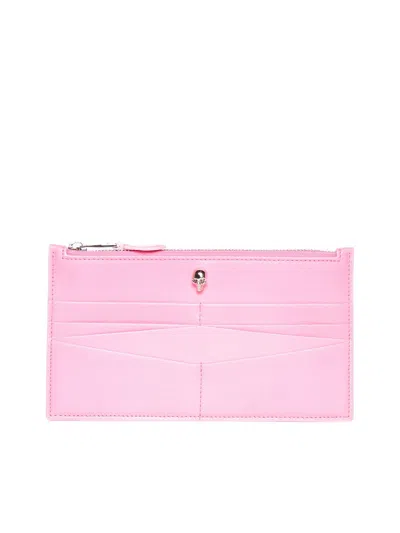 Shop Alexander Mcqueen Wallets In Fluo Pink