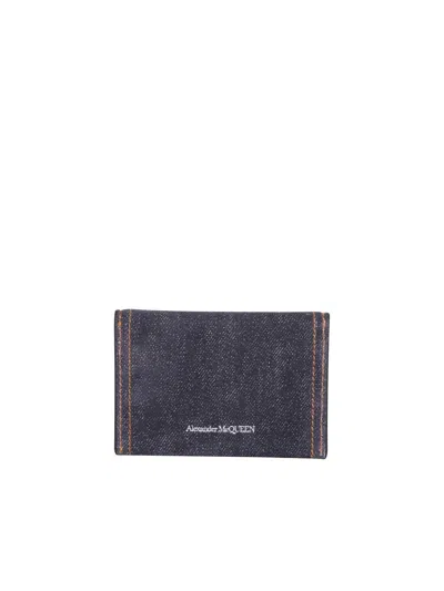 Shop Alexander Mcqueen Wallets & Card Holders In Blue
