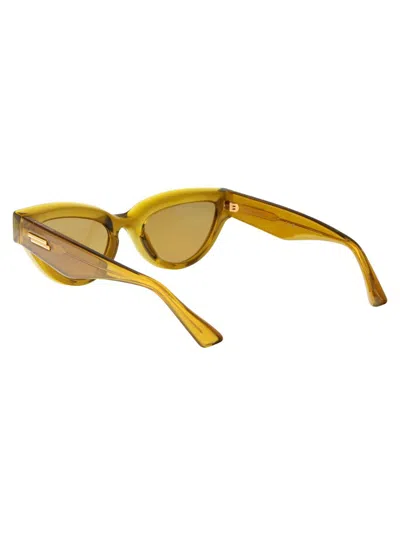 Shop Bottega Veneta Sunglasses In 003 Brown Brown Yellow
