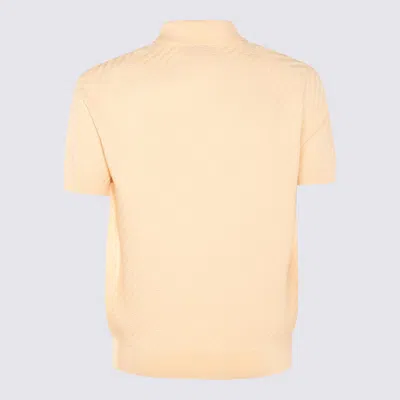 Shop Brioni Cream Cotton-silk Blend Polo Shirt In Beige