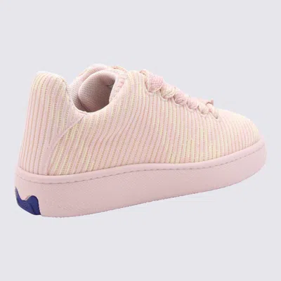 Shop Burberry Pink Sneakers In Cameo Ip Check