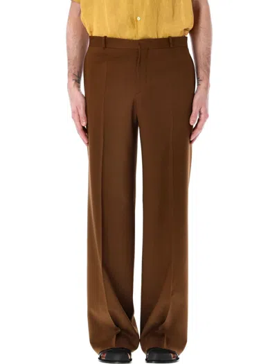 Shop Cmmn Swdn Otto Wide-leg Trousers In Brown