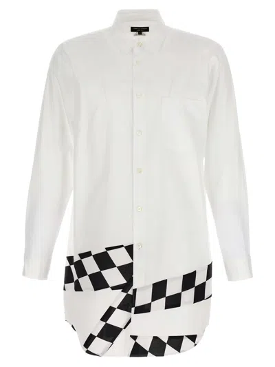 Shop Comme Des Garçons Homme Deux Comme Des Garçons Homme Plus Checkerboard Shirt In White/black
