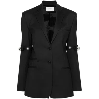Coperni Single-breasted Long-sleeve Blazer In Black