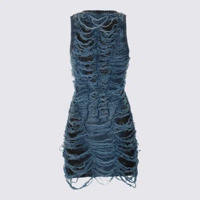 Shop Diesel Blue Cotton Dress
