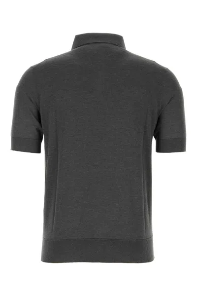 Shop Dolce & Gabbana Short Sleeve Polo Shirt In Grey