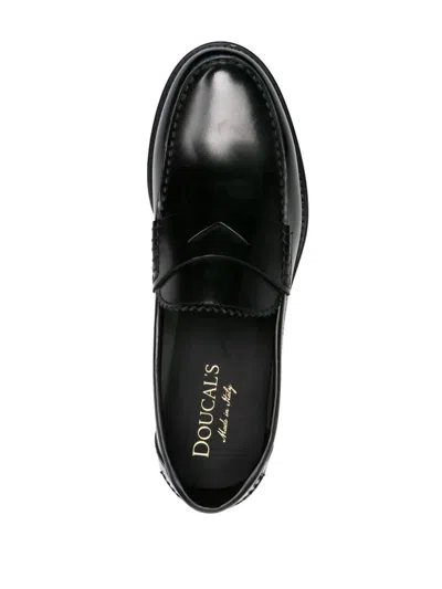 Shop Doucal's Penny Loafer Shoes In Brown