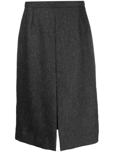 Shop Dries Van Noten 02260-shea 7245 W.w.skirt Clothing In Grey