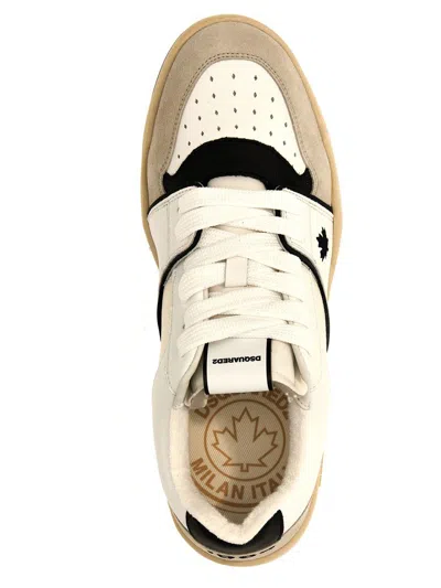 Shop Dsquared2 'spiker' Sneakers In White/black
